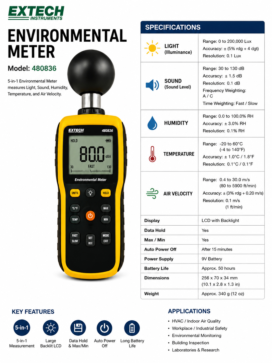 Heat Stress Meter (WBGT Meter)